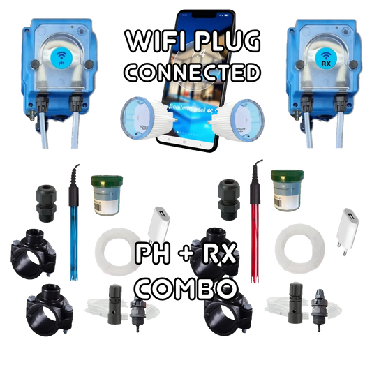 WiFiPOOL UNO-P pH + RX | Pompes doseuses MICRODOS | pilotage WiFi | kit complet | piscine jusqu'à 150m³