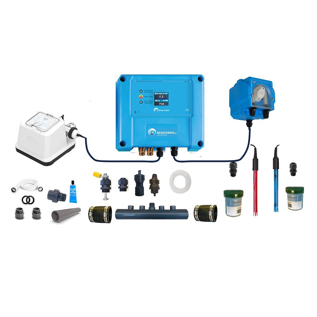 Générateur de chlore EL à électrolyse au sel - Kit DIY avec contrôle pH et RX