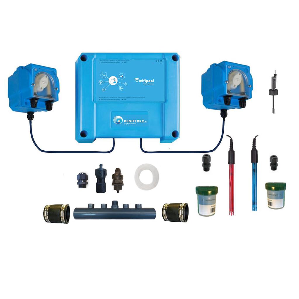 Doseur de pH et Chlore liquides - kit bricoleur pour piscine de 10 à 150m³