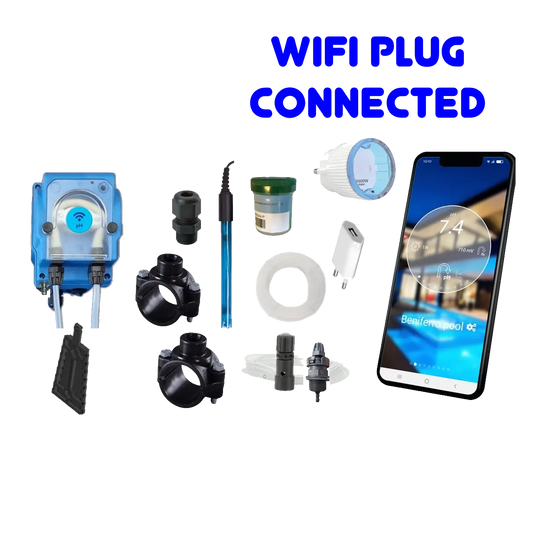 WiFiPOOL UNO-P pH - Pompe doseuse MICRODOS - pilotage WiFi - kit complet - piscine jusqu'à 150m³