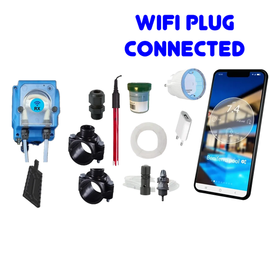 WiFiPOOL UNO-P RX - Pompe doseuse MICRODOS - pilotage WiFi - kit complet - piscine jusqu'à 150m³