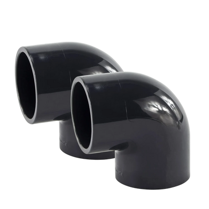 2x Coude PVC 90° 50 mm – tube pression 10 bar (2 pièces)