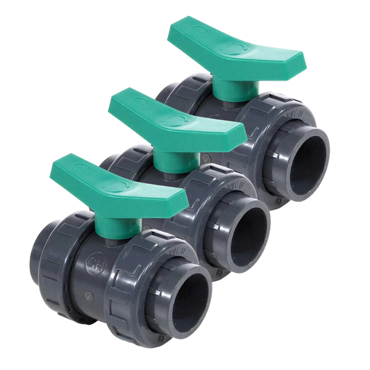 3x Vanne à boisseau sphérique manuelle démontable 50 mm (3 pièces)