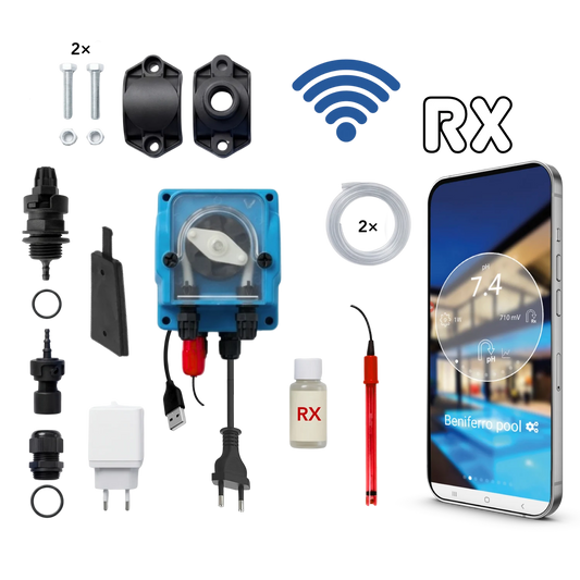 WiFiPOOL UNO RX - Pompe doseuse MICRODOS - pilotage WiFi - kit complet - piscine jusqu'à 150m³