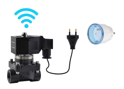 Électrovanne 230V à 2 voies 1,5 pouces - par défaut ouverte ou fermée | WiFiPOOL connectable
