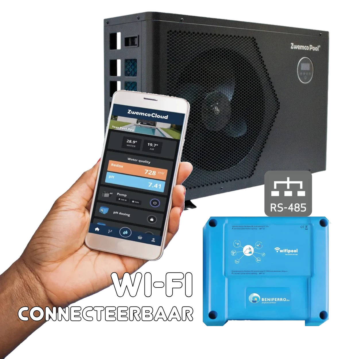 Zwemco Pool pompe à chaleur inverter WiFiPOOL extension d'automatisation