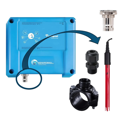 Extra RX meting op CONNECT PRO meet- en controledoos - incl RX sonde (vloeibare chloor)  en installatiemateriaal
