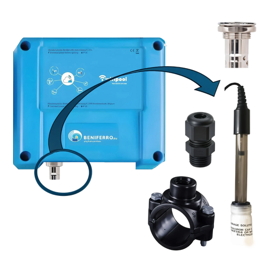 Extra RX meting op CONNECT PRO meet- en controledoos - incl RX sonde (zoutelectrolyse)  en installatiemateriaal