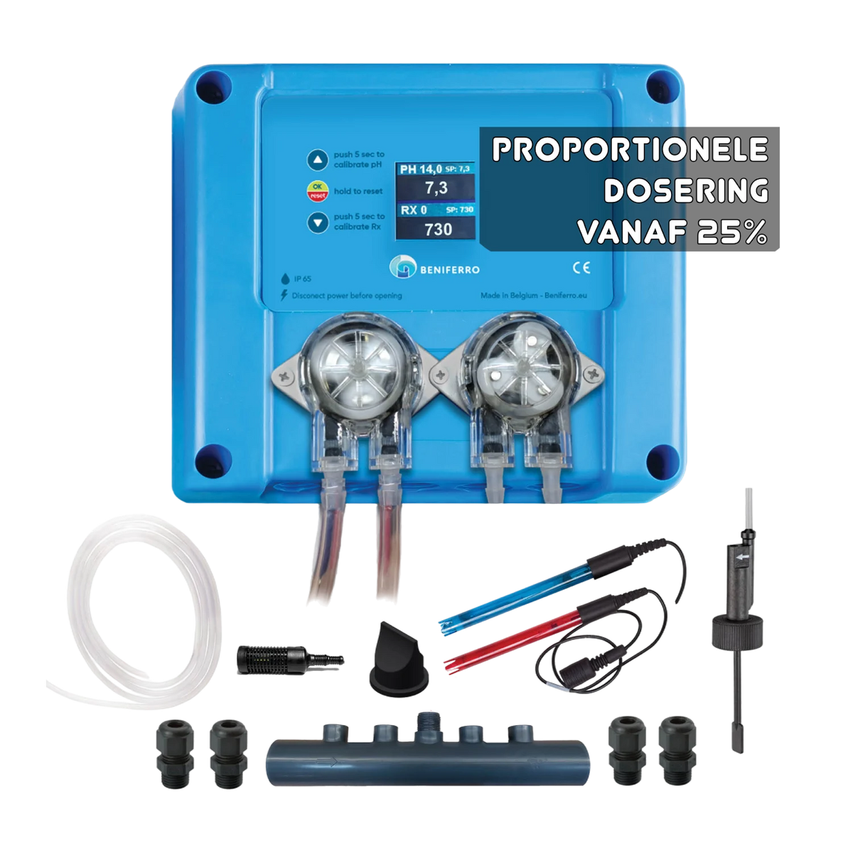 Pool TWIN COMBO - Doseur chlore/pH 12V compact  - kit à monter soi-même - piscine/spa 1 à 150 m³