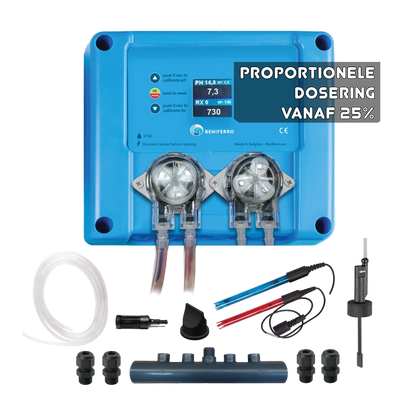 Pool TWIN COMBO - Doseur chlore/pH 12V proportionelle compact - kit à monter soi-même - piscine/spa 10 à 150 m³
