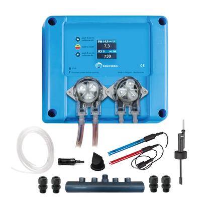 Pool TWIN COMBO - Doseur chlore/pH 12V compact  - kit à monter soi-même - piscine/spa 1 à 150 m³