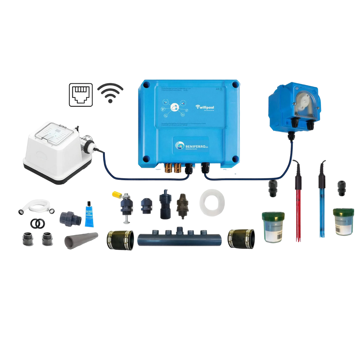 Générateur de chlore EL à électrolyse au sel - Kit DIY avec contrôle pH et RX
