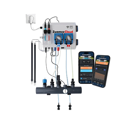 Pool Twin PRO ZwemcoCloud - interrupteur débit/niveau - 2 sondes temp., 2 prises 220V - piscine jusqu'à 150m³